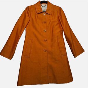 Banana Republic Mod A-Line Topcoat – Orange Women S - Jackie Kennedy Style